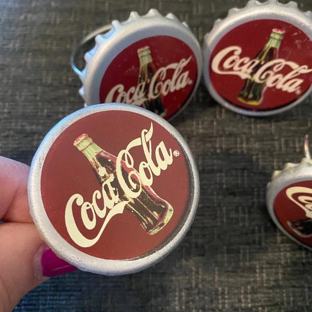 Coca-Cola‎ Napkin Rings Excellent Bottle Cap Set of 4 Vintage